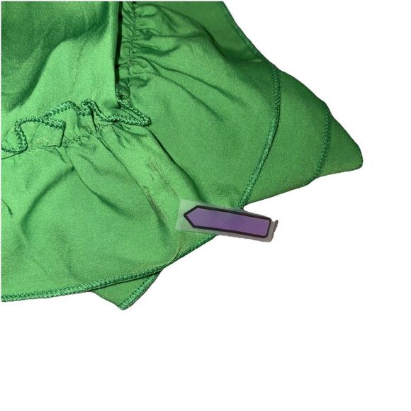 Wishing Waves Women's Dress Large Kelly Green Smocked tiered Ruffle Boho Resort - Picture 9 of 9